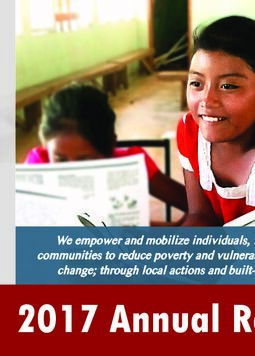 HPP Belize - Annual Progress Report 2017